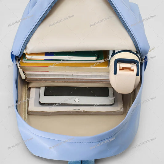 Mochilas Jujutsu Kaisen de 2 piezas con estuche para lápices para estudiantes, mochila escolar con estampado de dibujos animados, mochila de moda para guardar libros y artículos de papelería
