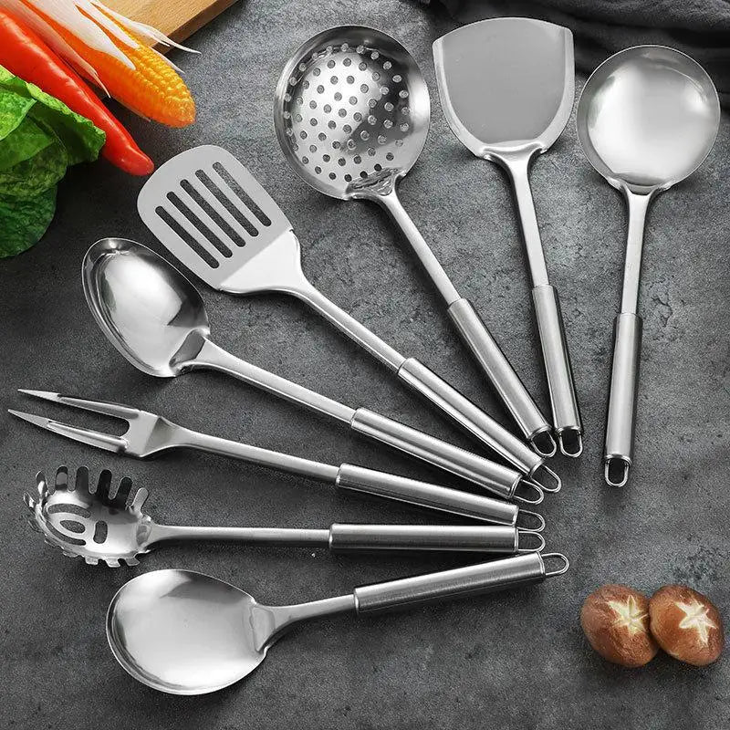 Utensilios de cocina, utensilios de cocina, pala de acero inoxidable, cuchara para sopa, utensilios giratorios, vajilla, herramienta de cocina, utensilios de cocina