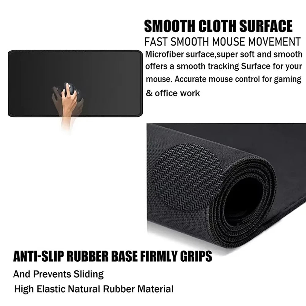 Alfombrilla de ratón grande con paisajes artísticos en rojo y negro, alfombrilla de escritorio duradera antideslizante, accesorios de oficina, alfombrilla para teclado y ratón, Tapis De Bureau
