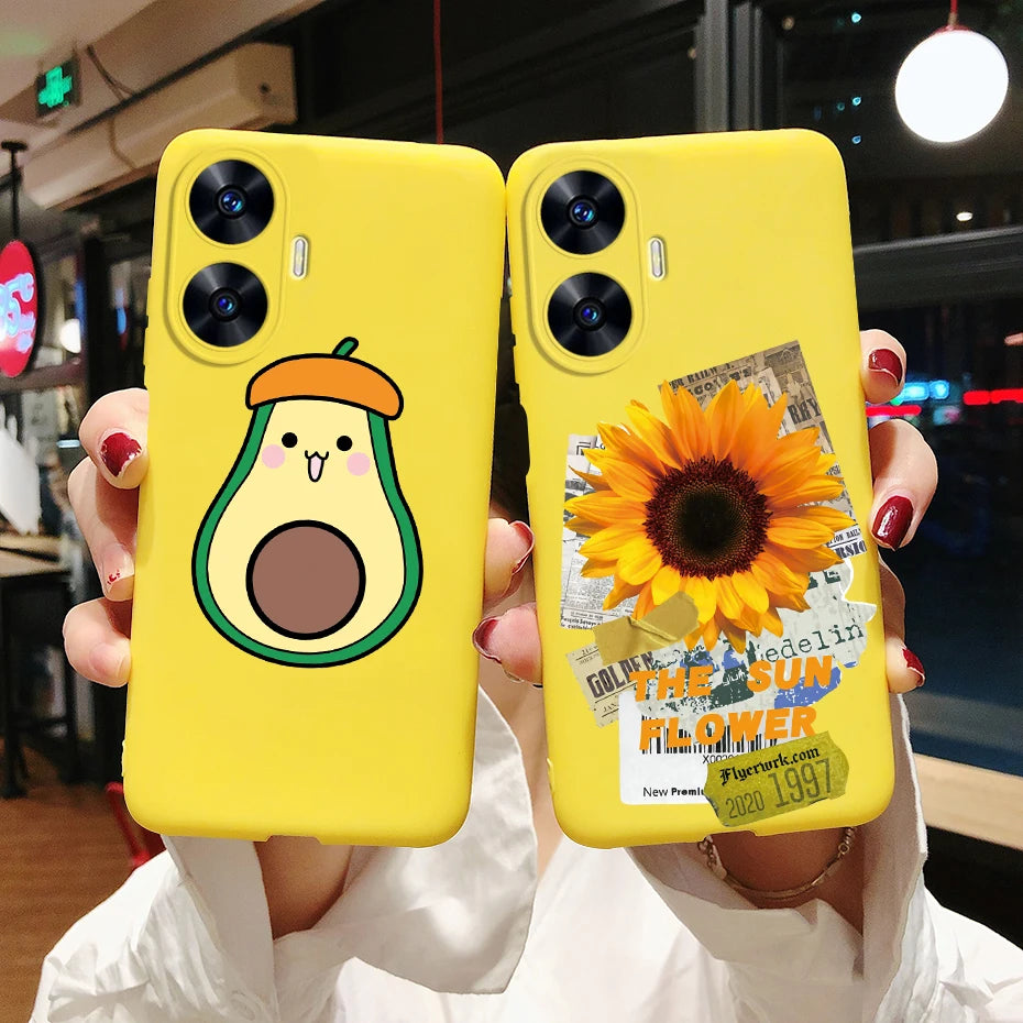 Funda de teléfono para Realme C55, Funda RMX3710, Funda trasera de silicona suave con dibujos animados bonitos para Realme C55 RealmeC55 Funda C 55 Coque