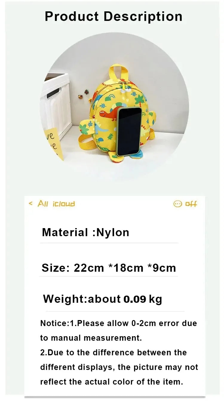 Mochilas bonitas de dinosaurio de dibujos animados para bebé, mochila escolar para guardería, mochilas escolares para niños y niñas, mochila ajustable con animales para chico