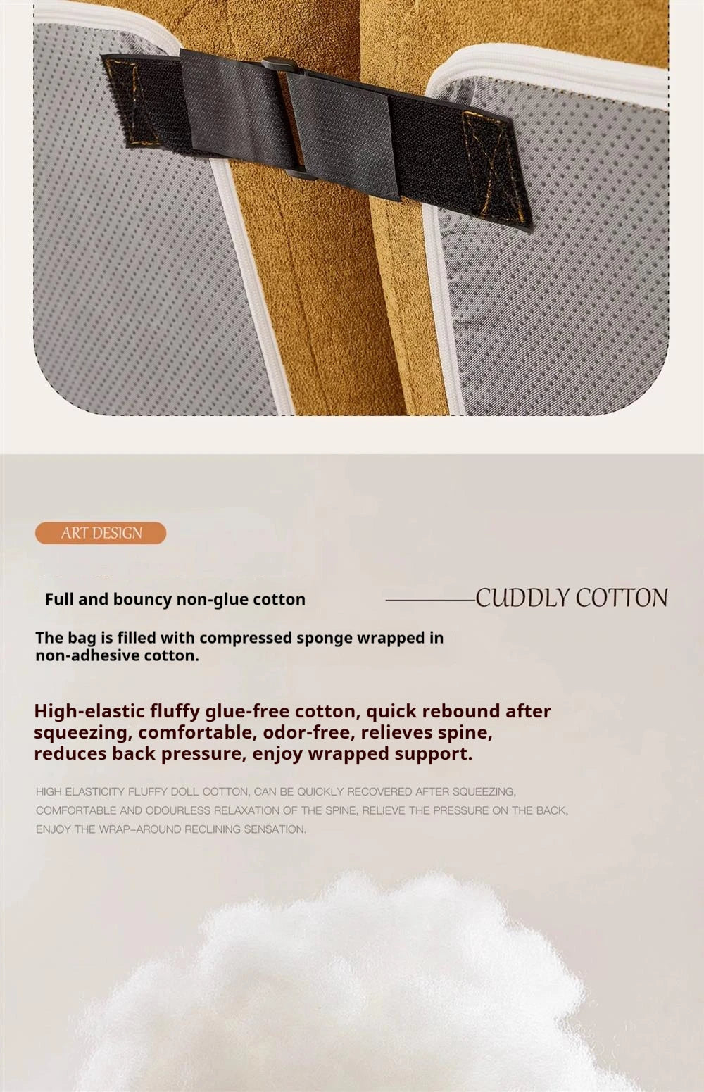 Sofá modular comprimido al vacío, seccional de tela Wabi-Sabi Sherpa con espuma muy elástica, estilo crema de mediados de siglo, ahorro de espacio