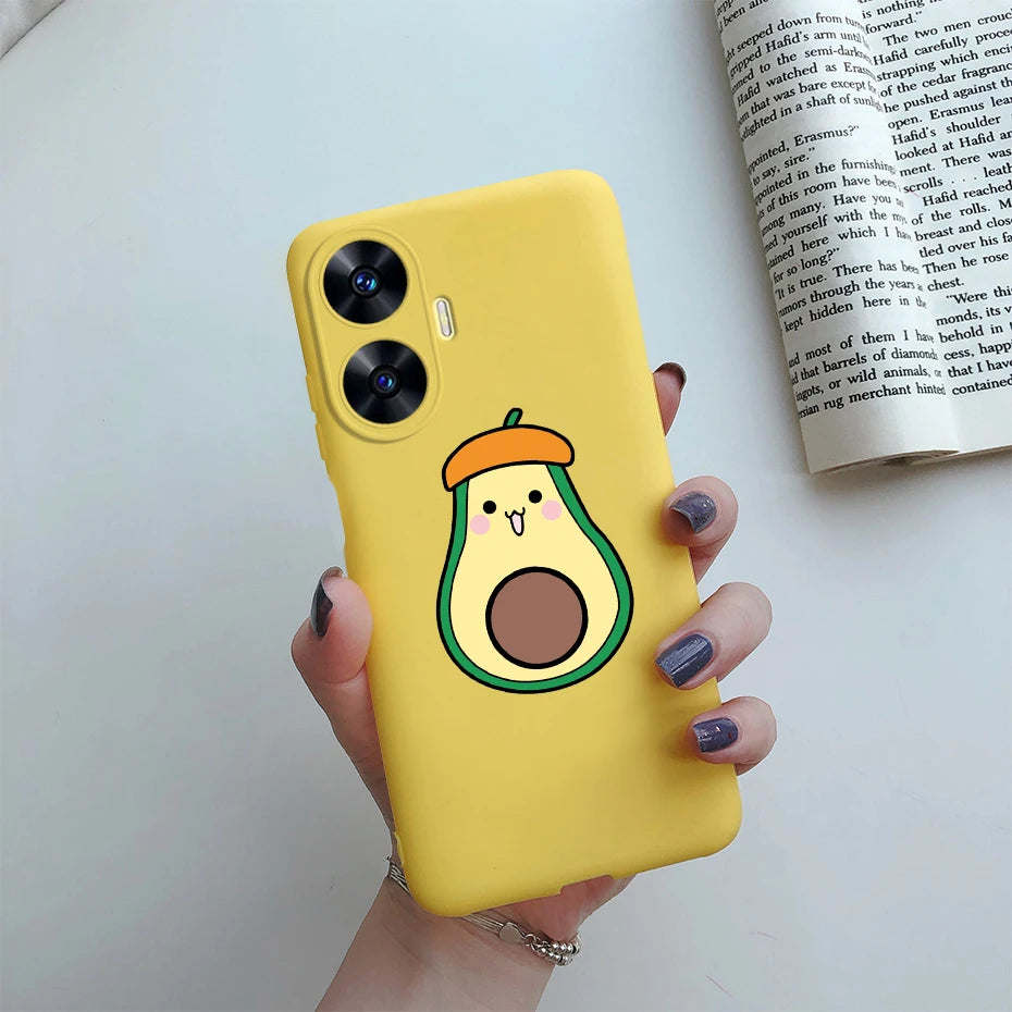 Funda de teléfono para Realme C55, Funda RMX3710, Funda trasera de silicona suave con dibujos animados bonitos para Realme C55 RealmeC55 Funda C 55 Coque