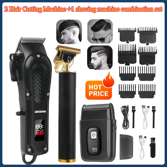 Cortadora de pelo Vintage, Máquina para cortar cabello eléctrica inalámbrica, Afeitadora portátil para peluquero, cortadora de pelo con carga rápida USB para peluquería