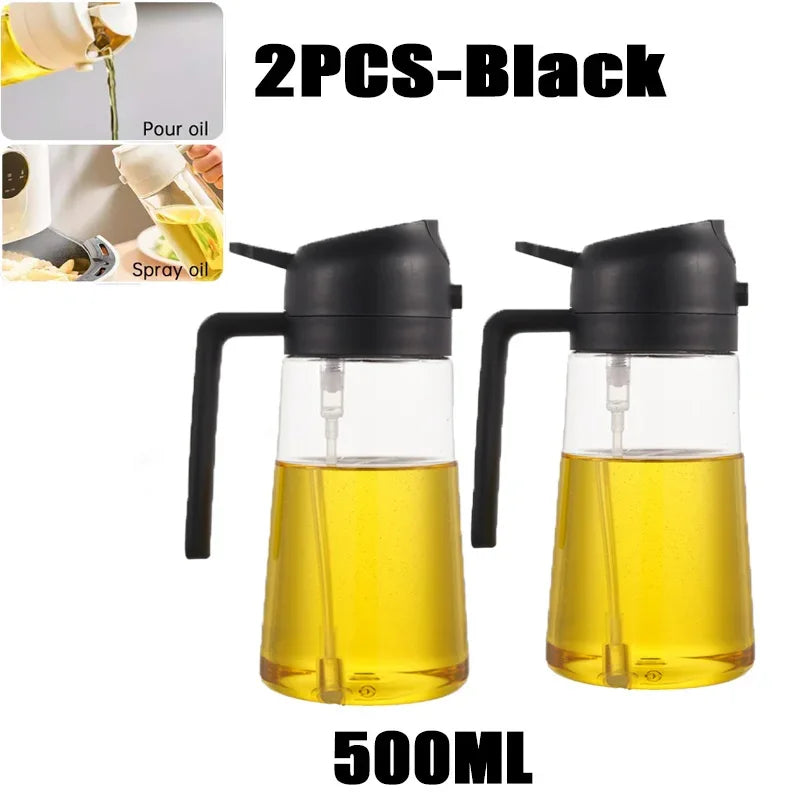 Botella pulverizadora de aceite, pulverizador de aceite de oliva, dispensador de cocina de plástico, Camping, hornear, vinagre, pulverizador de soja, accesorios de cocina