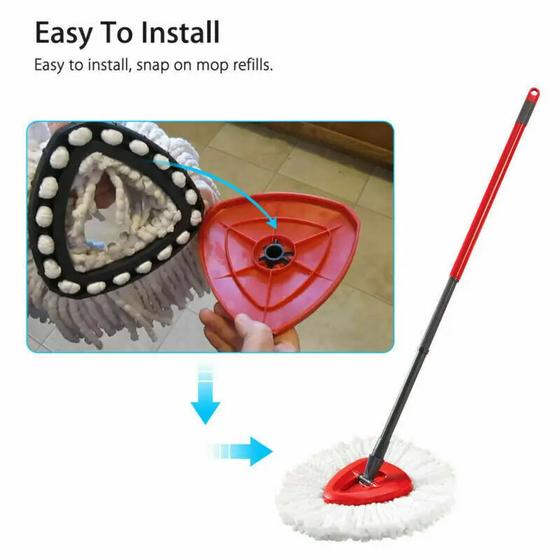 Mopa Fácil de Limpiar y Usar, Turbo Microfibra 2 en 1, Repuesto de Cabezal de Mopa, Accesorio para Limpieza del Hogar