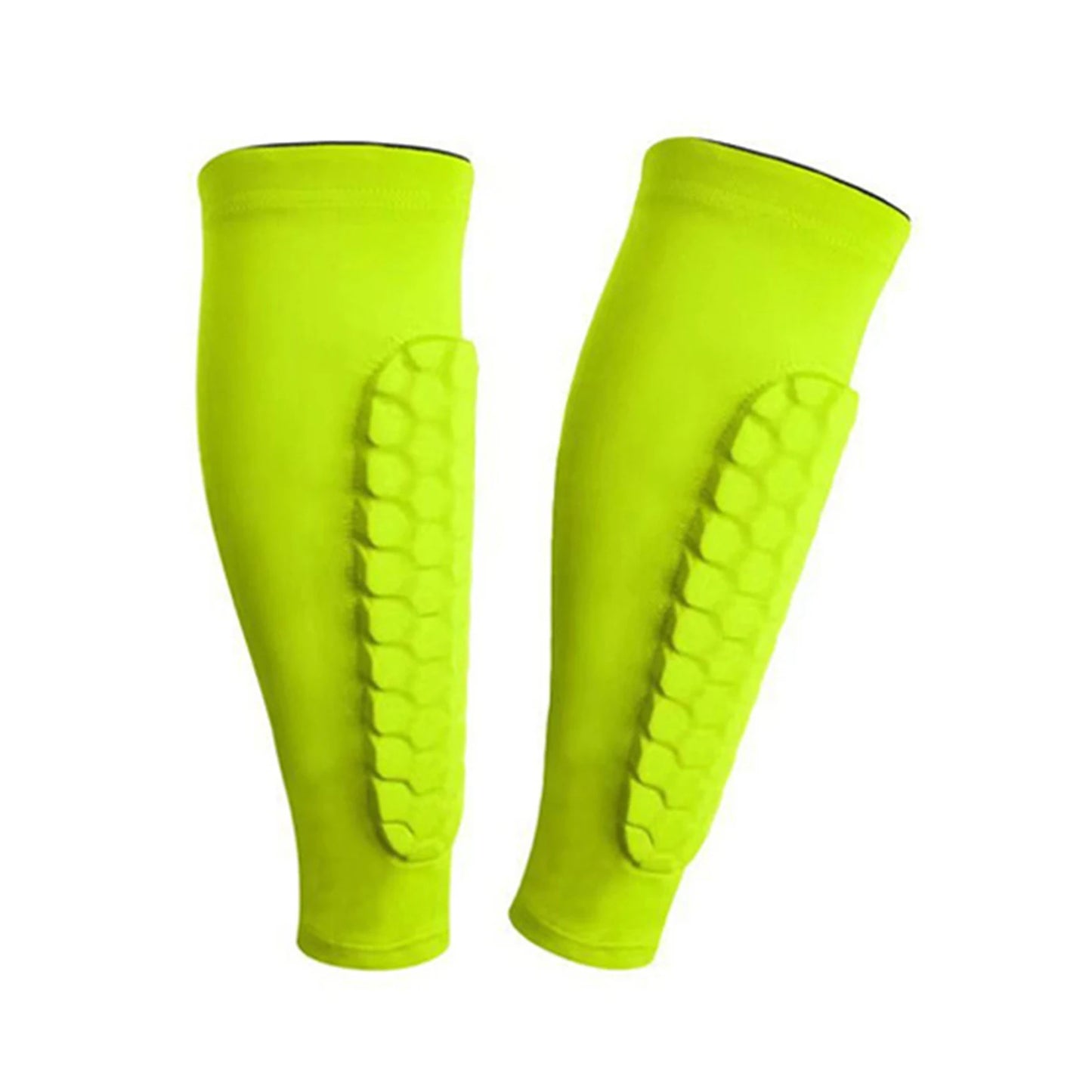 2 uds espinilleras fútbol baloncesto con acolchado de panal nailon transpirable Anti impacto protectores de piernas deportivos para niños adultos