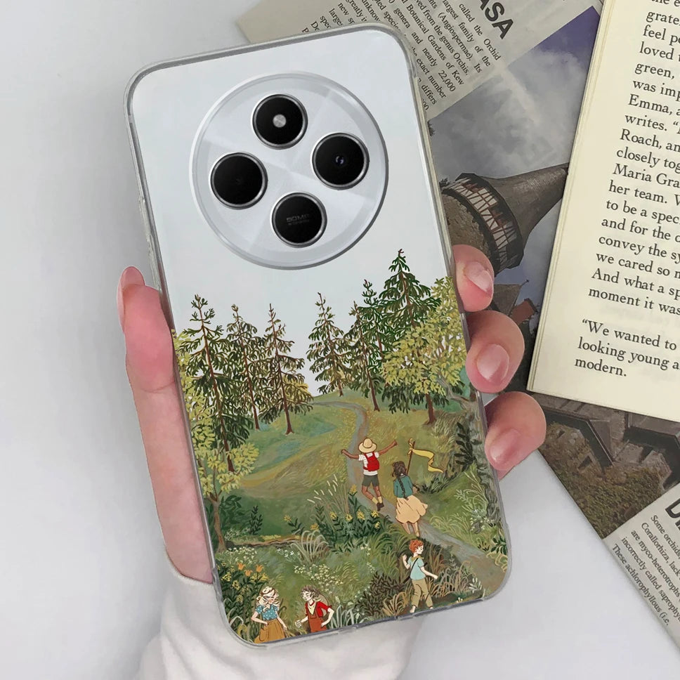 Funda de teléfono para Redmi 14C 4G, cubierta trasera creativa, transparente, suave, delgada, de silicona TPU, a prueba de golpes, protectora para Redmi14C