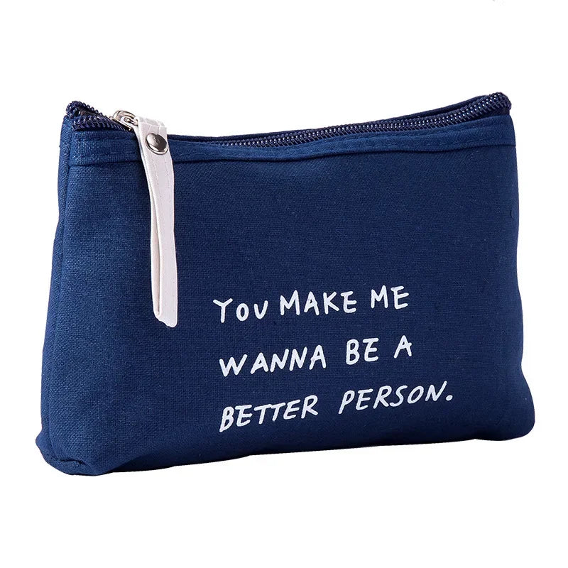 Bolsas de tela para lápices, estuche para lápices Kawaii, estuches grandes para lápices, bolsa de cosméticos de viaje, organizadores de papelería escolar para volver a la escuela