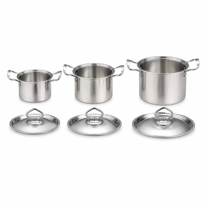 Olla de Cocina de Acero Inoxidable, Cacerola Antiadherente para Leche con Tapa, Utensilios de Cocina, Accesorios, Ollas para Sopa, Portátil para Camping