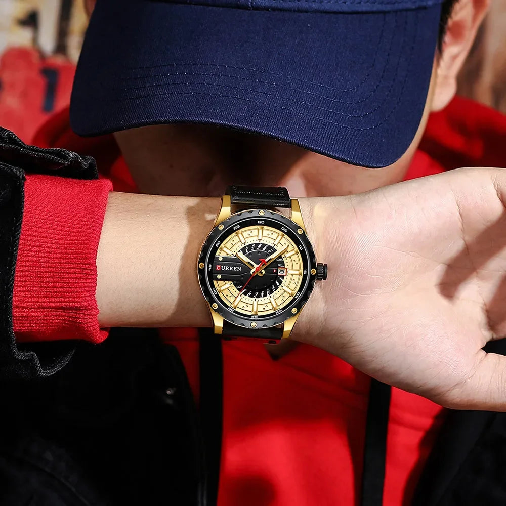 Marca CURREN, reloj de cuarzo para hombre, nueva moda, resistente al agua, informal, de negocios, militar, reloj para hombre, relojes con fecha automática, reloj Masculino