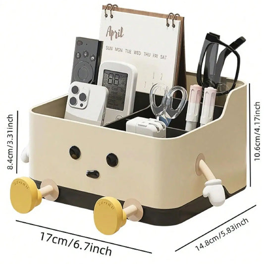 Caja de almacenamiento de escritorio multifuncional, estante para organización de cosméticos, almacenamiento en encimera y caja de exhibición (con pegatina), 1 ud.