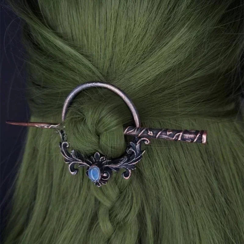 Palillos de Metal Vintage Estilo Nórdico, Accesorios para el Cabello Gótico Punk, Palillos para el Cabello para Niñas y Mujeres