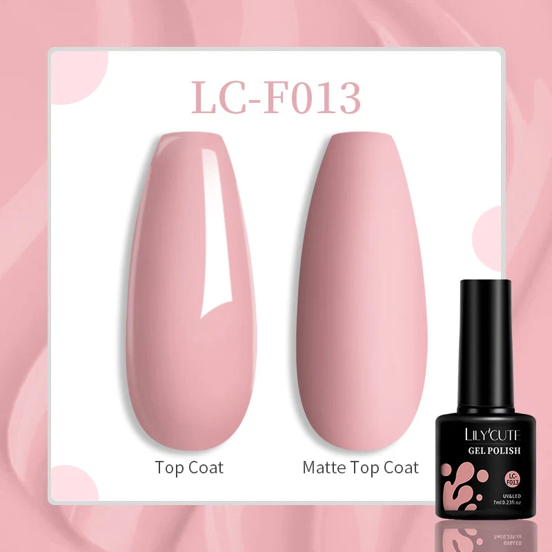 LILYCUTE-esmalte en Gel para uñas, barniz semipermanente para manicura, con LED UV, 129 colores, 7ML
