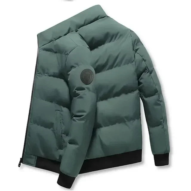 Abrigo Corto de Invierno para Hombre, a la Moda 2026, Grueso y Cálido, Cortavientos, con Cierre y Estampado, Chaqueta Casual para Hombre, Tallas M-5XL, Parka