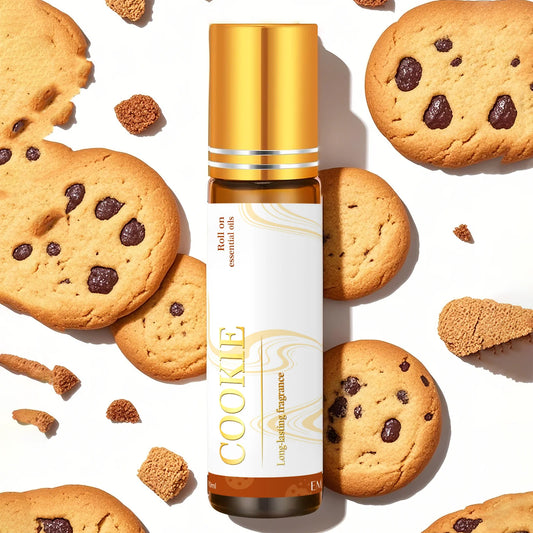 Aceites Aromáticos con Aroma a Galleta en Roll-On, 10ml - Aromaterapia Cálida para Comodidad y Relajación - Aroma Dulce a Repostería, Regalos en Tamaño de Viaje