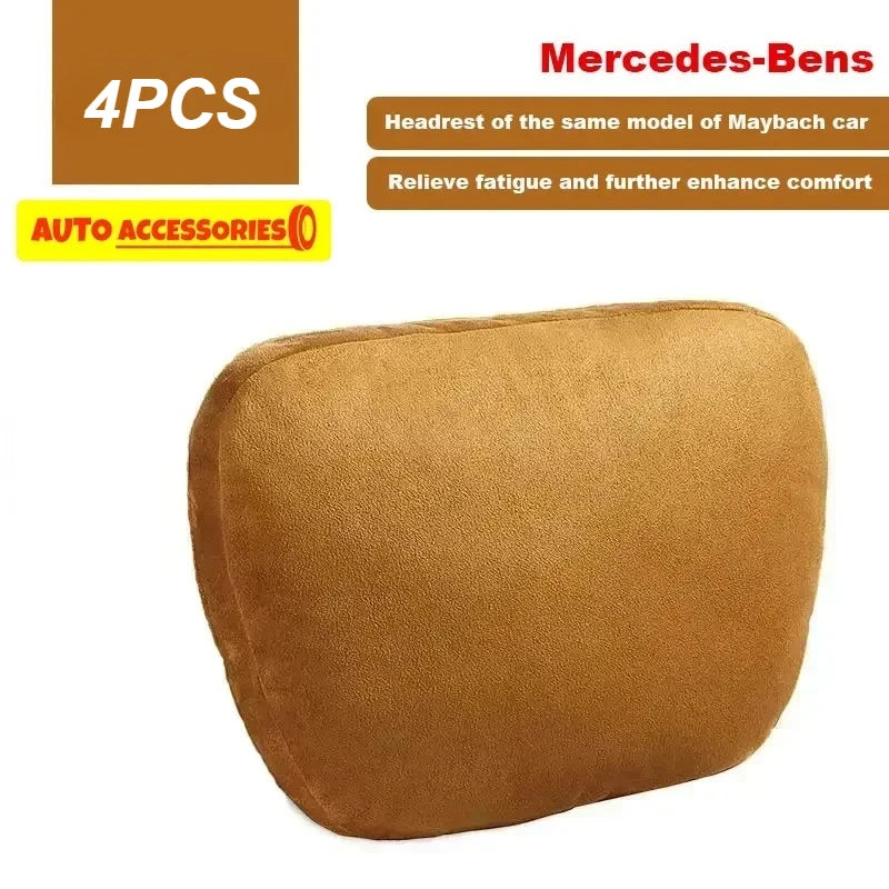 1/2 Uds reposacabezas de coche soporte para el cuello asiento/Clase de diseño Maybach suave Universal ajustable almohada de coche cojín de descanso para el cuello de alta calidad