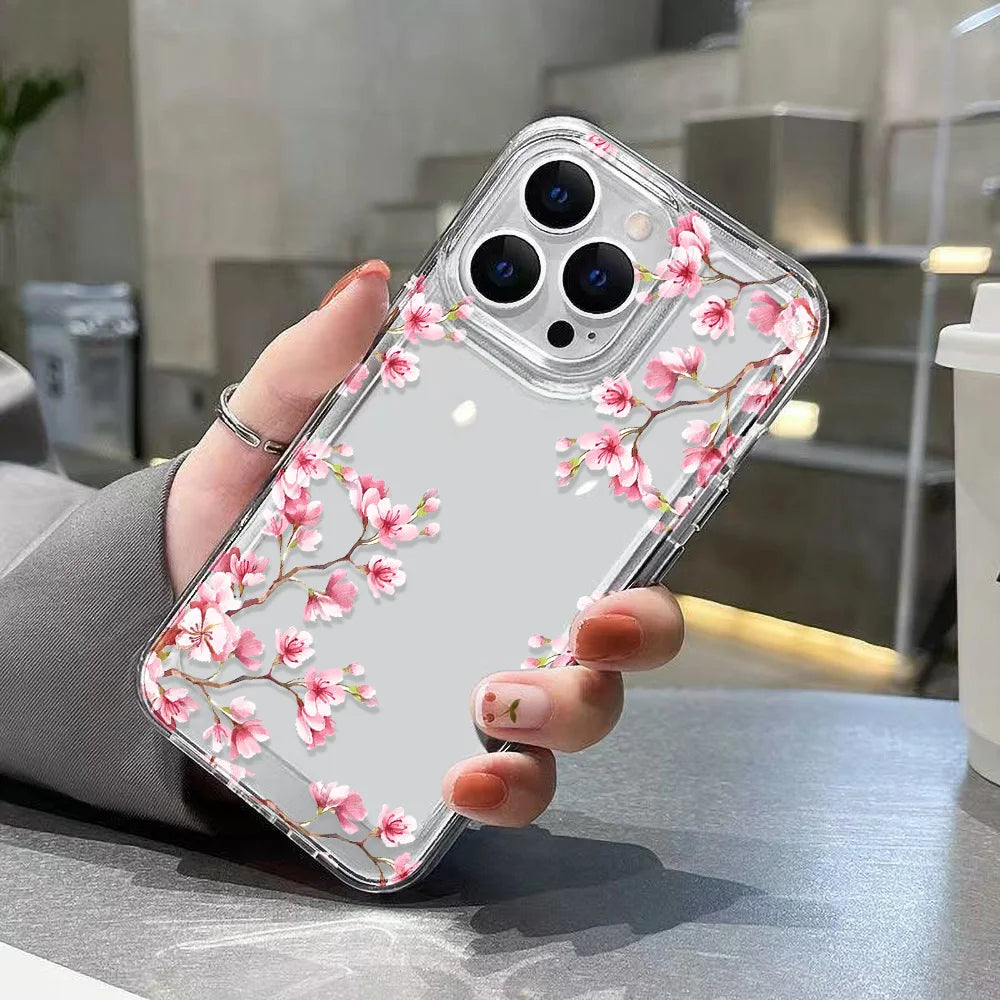 Funda Floral Transparente iPhone