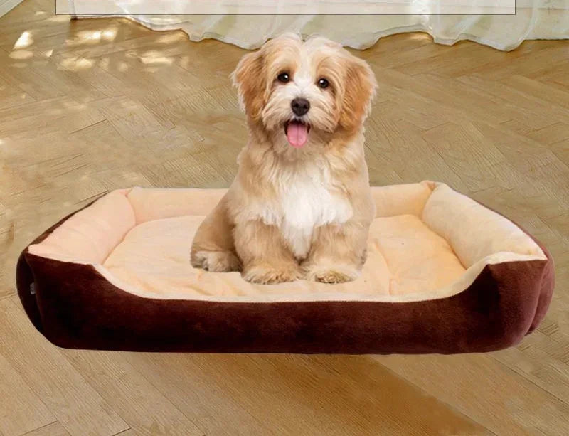 Casa grande para mascotas, cama para perros y gatos, estera larga de felpa para dormir profundo, cojín suave y cálido para perros pequeños, camas tranquilas para cachorros, Chihuahua