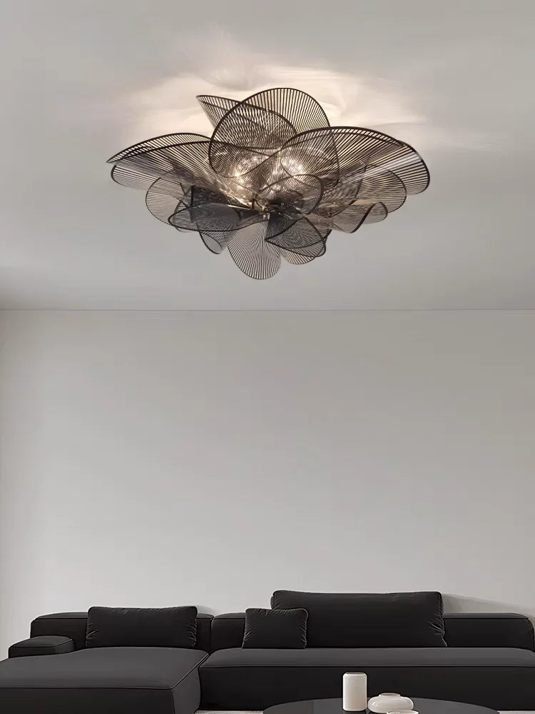 Lámparas de techo clásicas nórdicas, lámpara de diseño moderno de PVC en blanco y negro, iluminación para decoración del hogar y dormitorio, luces colgantes LED para comedor