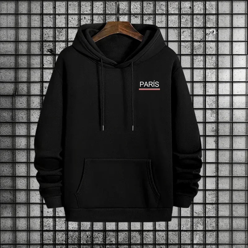 Conjunto Deportivo Esencial para Hombre 2026, Sudadera con Capucha y Pantalones Deportivos Premium para Uso Diario, Moda Deportiva Otoño Invierno Estilo París
