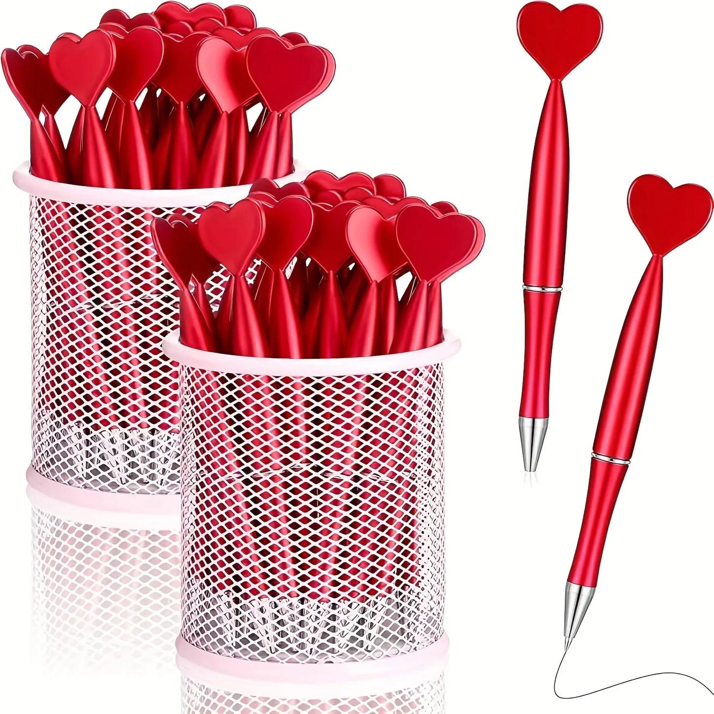 12 Uds. Bolígrafos con forma de corazón para el Día de San Valentín, bolígrafos Rollerball de tinta de Gel negro para suministros escolares de oficina, bolígrafos de regalo para niños