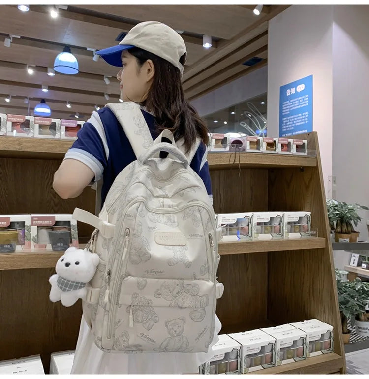 High-looking Backpack for Girls Lightweight and Large-capacity Schoolbag for Middle and High School Students Casual backpacks 배낭