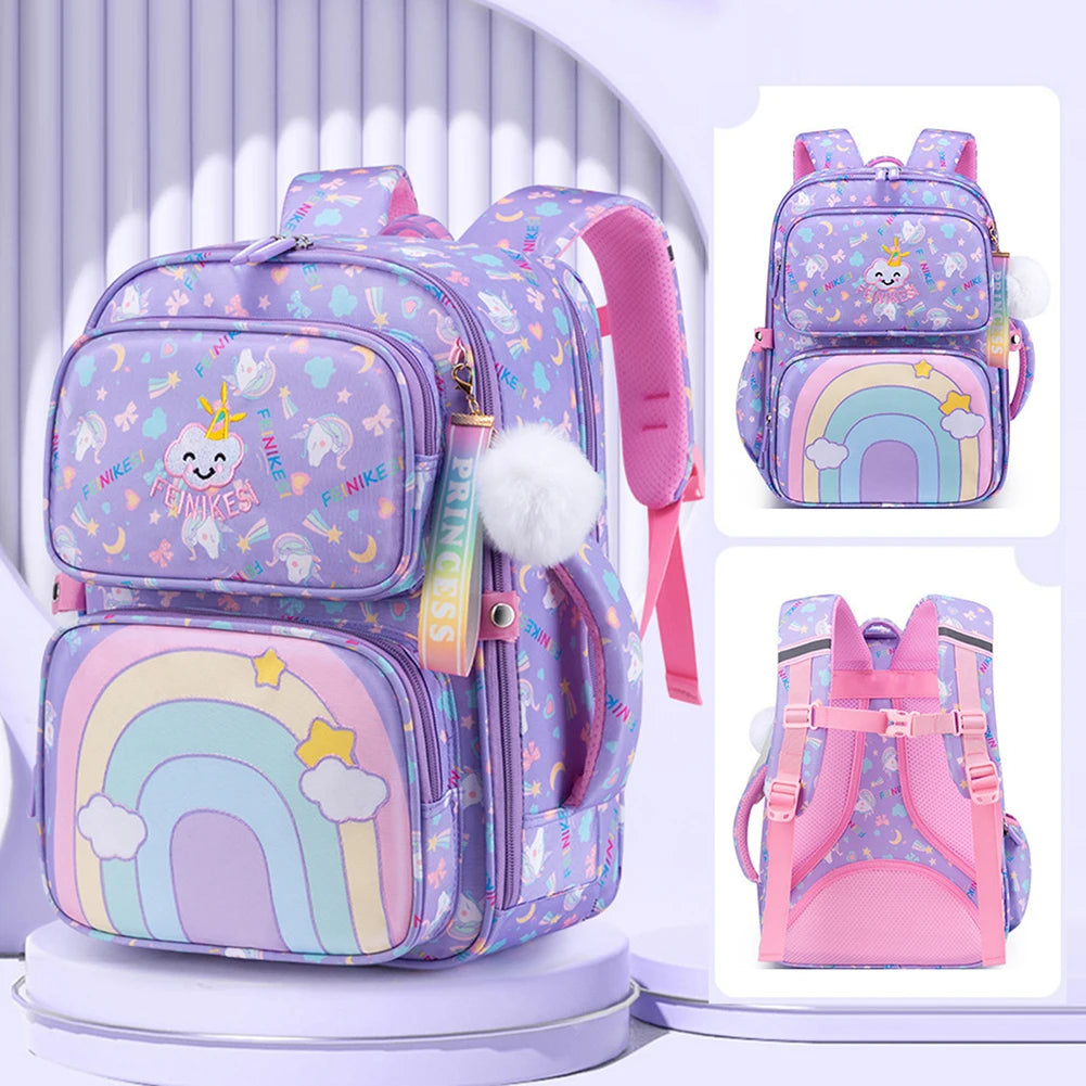 Mochila bonita para estudiantes de primaria, bolso versátil portátil elegante, bolsa transpirable para libros preescolares, regalo para la vuelta a la escuela para niñas