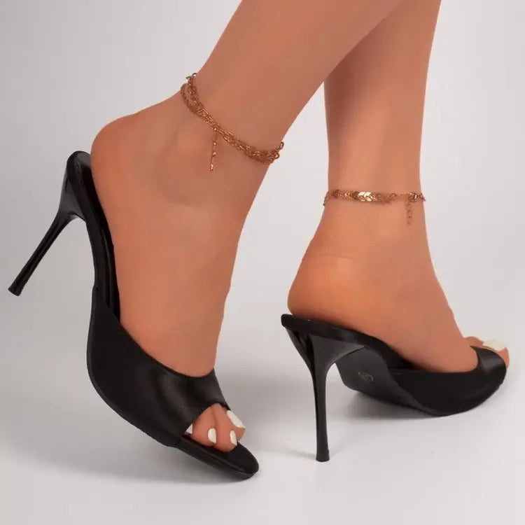 Nuevas Sandalias de Tacón Alto y Fino para Mujer, Verano 2026, con Punta en Pico, Elegantes y Sexys, Tipo Peep Toe, Estilo Stiletto