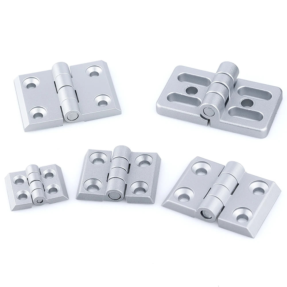 5/10 Uds 2020 3030 4040 4545 bisagras de aleación de Zinc accesorio de perfil de aluminio conector de bisagra de puerta para extrusión de perfil de aluminio