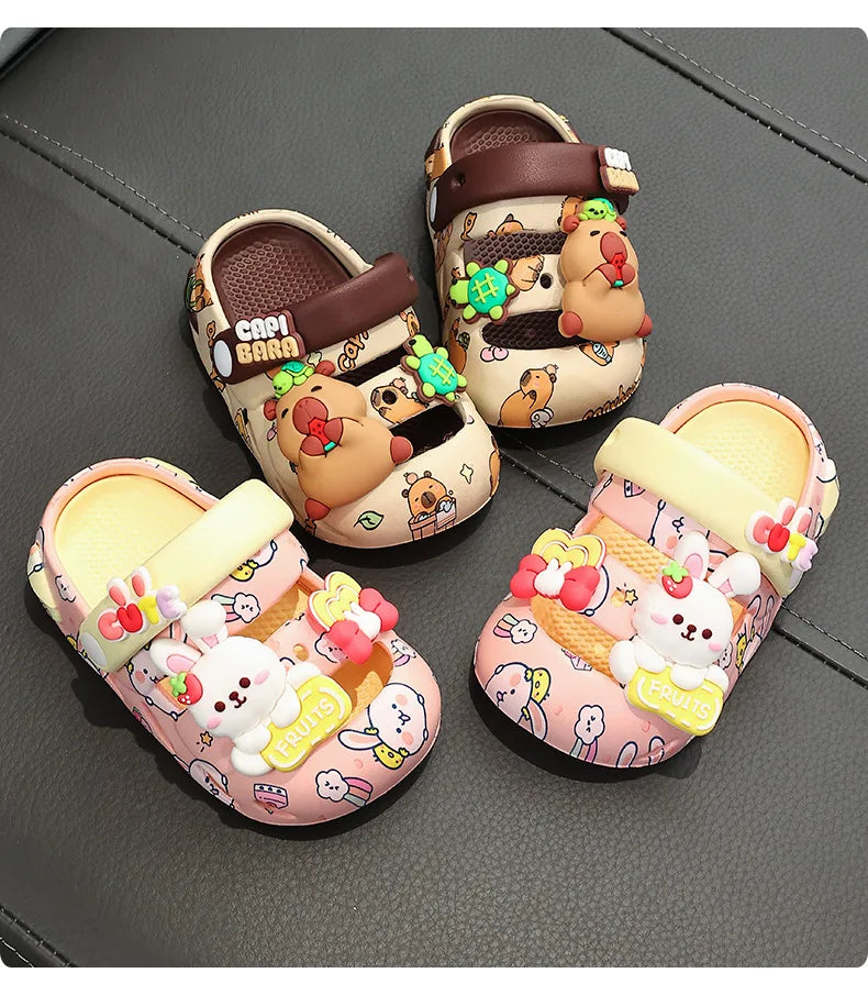 Sandalias de Jardín para Niños Verano 2026, Chanclas de Playa para Niños y Niñas, Ligeras, Transpirables, con Dibujos Animados, Lindas, para Bebés