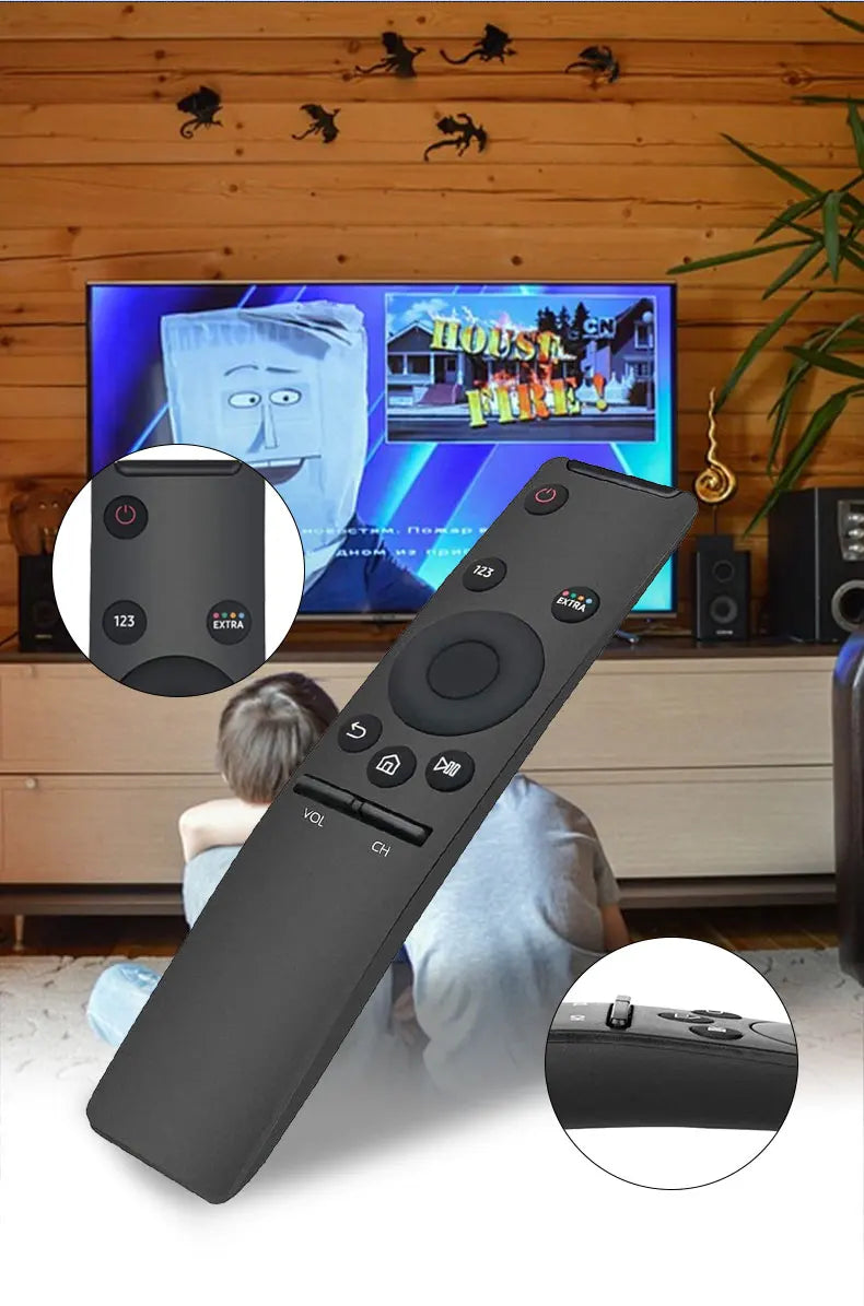 Control remoto por voz Universal para Samsung Smart TV, mando a distancia de repuesto LED QLED 4K 8K Crystal UHD HDR curvo para televisores Samsung