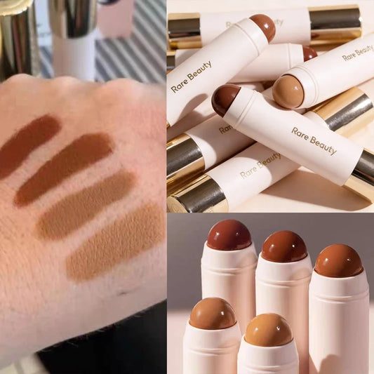 Rare Beauty Barra de Contorno Facial 3D, Bronceador, Iluminador Líquido Brillante para Mejillas, Maquillaje con Toque Femenino