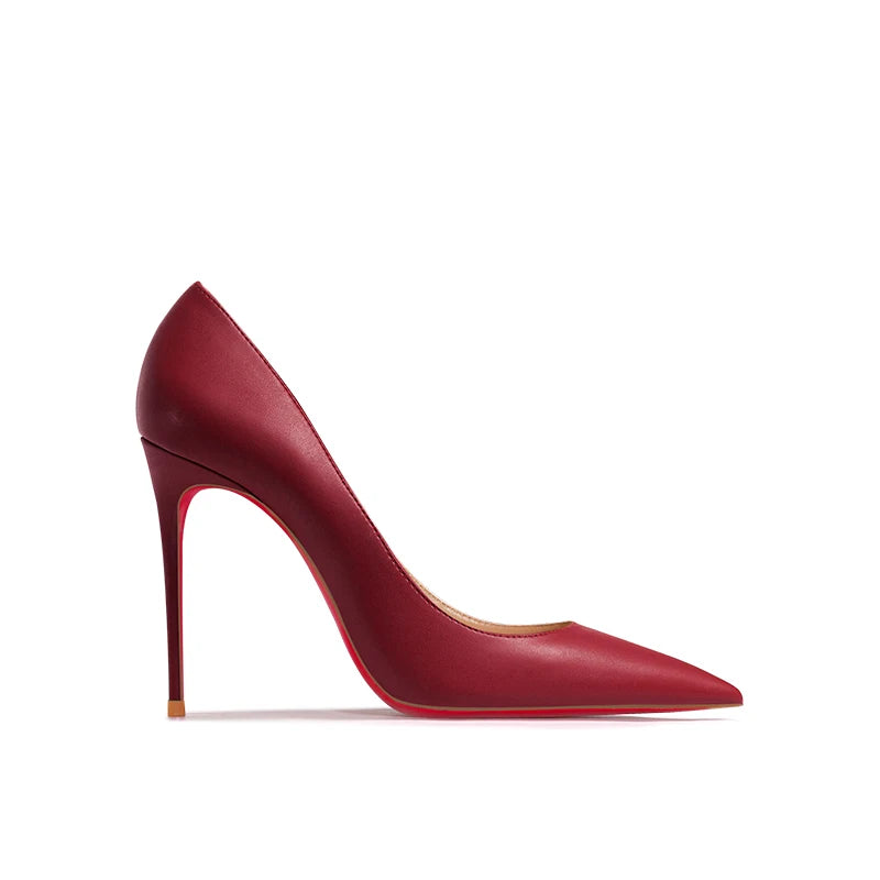 Nuevos Zapatos de Tacón Alto Puntiagudos de Boca Poco Profunda con Tacones Finos, Zapatos Individuales Blancos Mate de Moda para el Trabajo, Suela Blanda, Talla Única