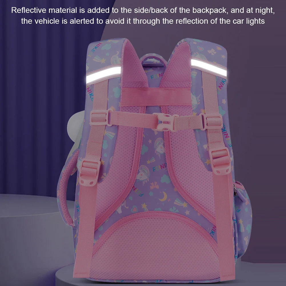 Mochila bonita para estudiantes de primaria, bolso versátil portátil elegante, bolsa transpirable para libros preescolares, regalo para la vuelta a la escuela para niñas