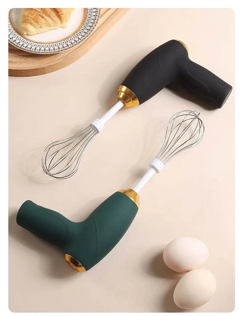 Batidora de Huevos Eléctrica de Mano, 3 Velocidades, Doble Varilla, Cargador, Batidora de Cocina, Mezcladora de Claras, Máquina para Hacer Crema de Mantequilla y Pasteles