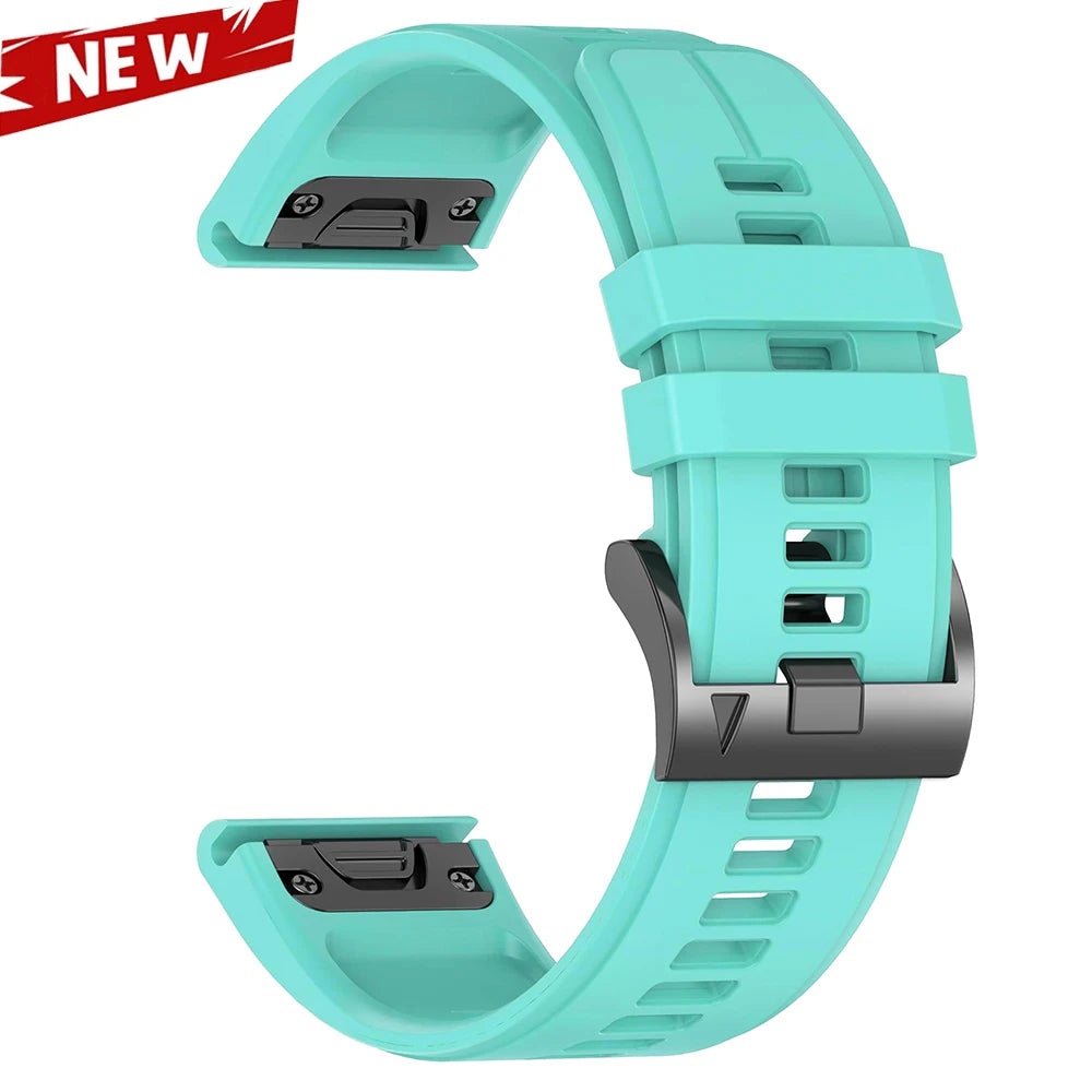 Correa deportiva de silicona QuickFit de 26 y 22mm para Garmin Fenix 7 7X PRO 6 6X GPS 5 5X Plus 3 HR Epix Pro instinto 2X