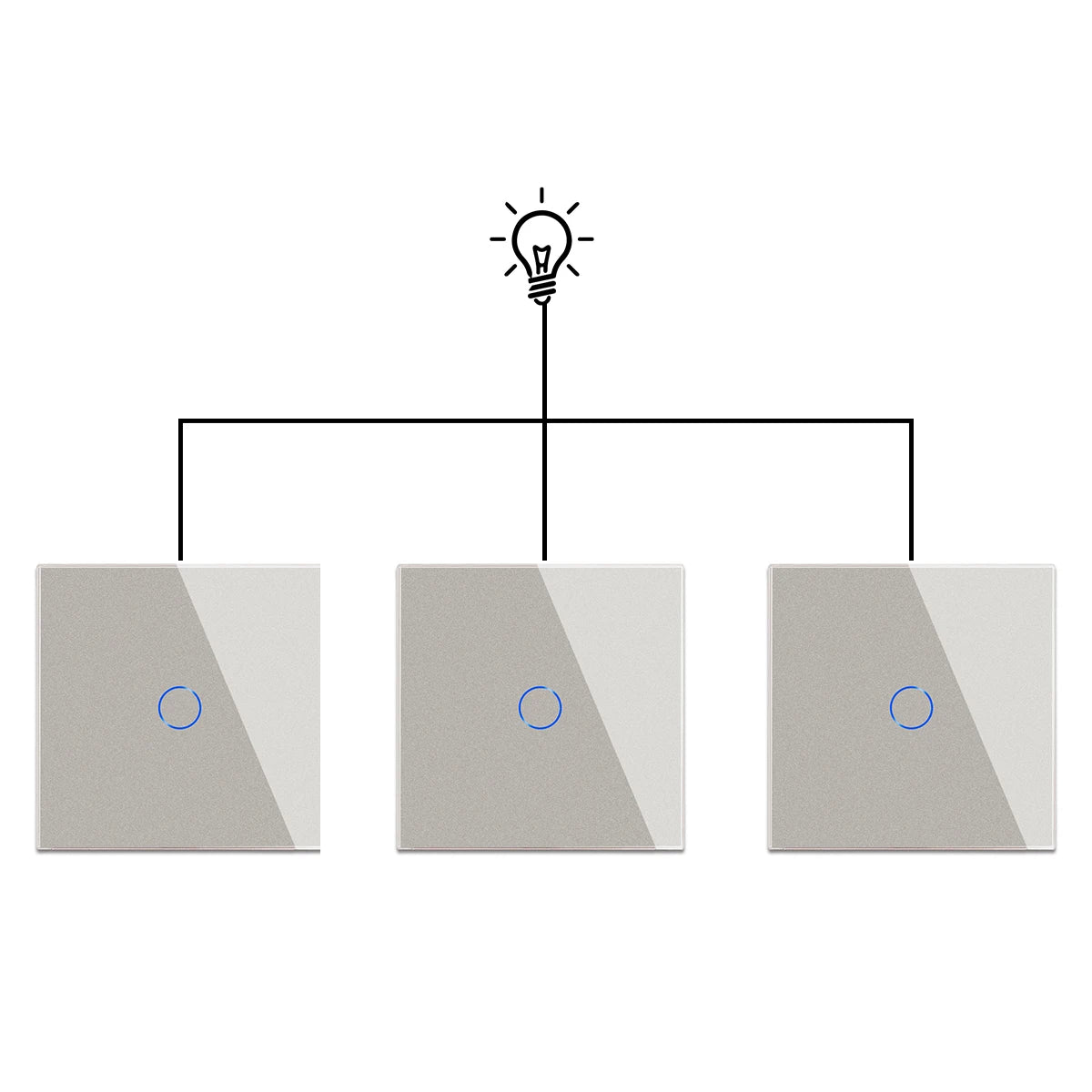 Bingoelec-interruptor de luz inteligente gris y enchufe de pared WiFi con Panel de cristal, interruptores con enchufes para mejorar el hogar