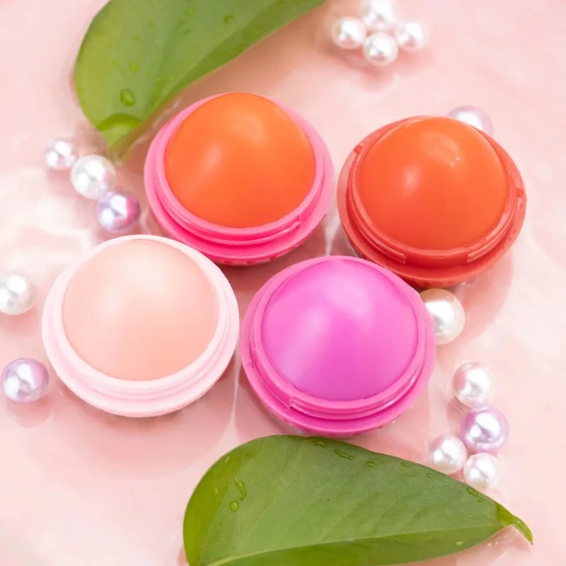 Bálsamo Labial de Fresa, 1/4 Piezas, Hidratante de Larga Duración, Repara y Humecta, Lápiz Labial Rojo con Diseño de Frutas, Cuidado Labial para Labios Secos, Cosméticos