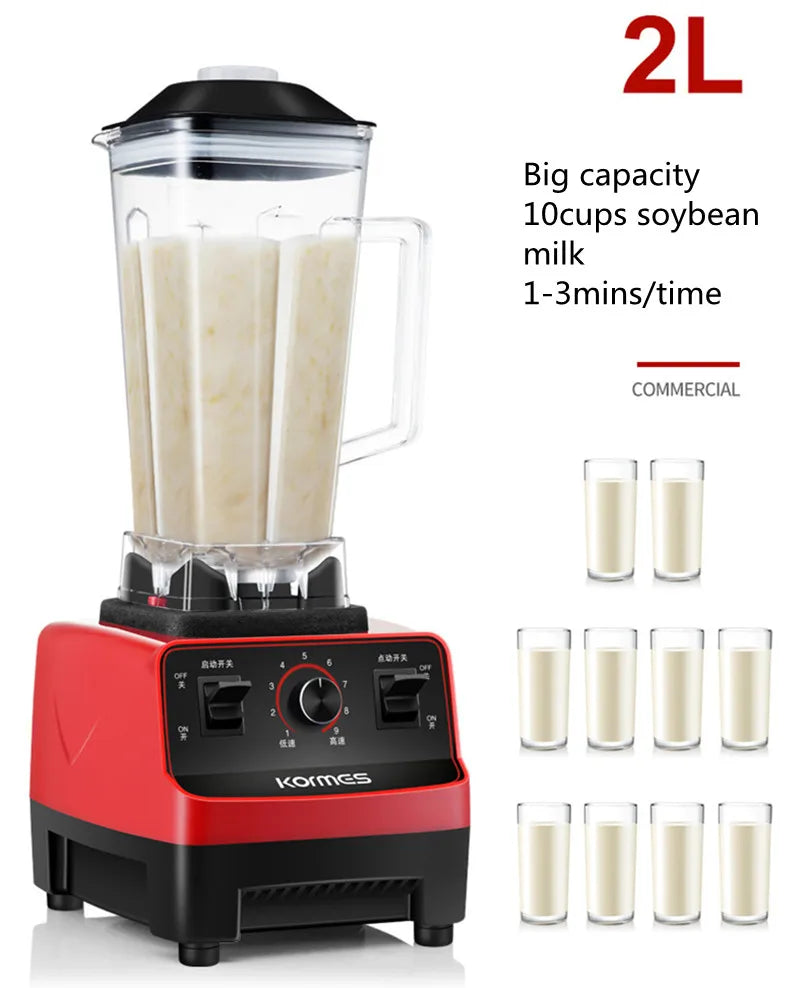 Licuadora Doméstica, Máquina para Leche de Soja, Máquina Trituradora de Gran Potencia, Máquina Comercial para Granizados, Máquina Auxiliar para Alimentos, Máquina para Jugos