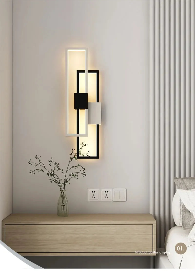 Lámparas de pared LED modernas para sala de estar, estudio, dormitorio, mesita de noche, pasillo, escaleras, decoración del hogar, accesorios de iluminación interior