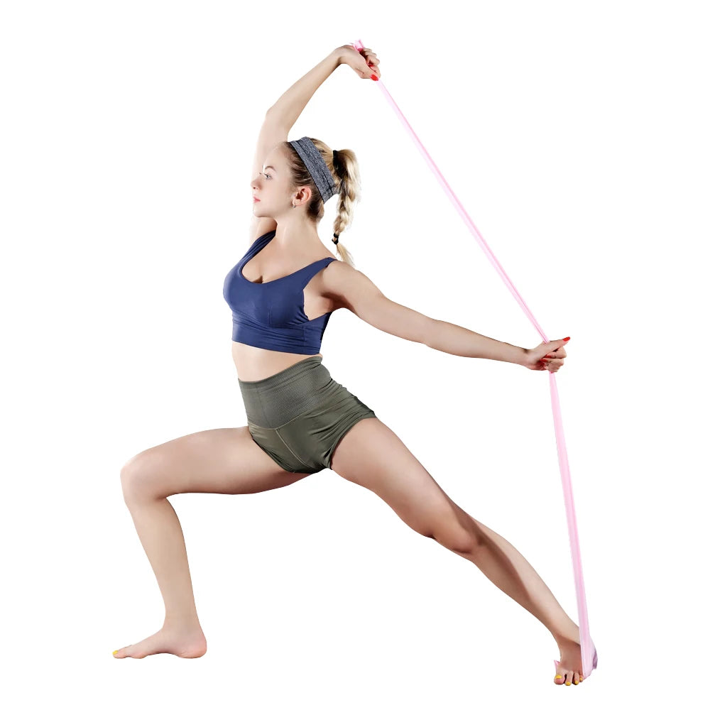 Bandas elásticas de entrenamiento largo, banda de resistencia para Yoga, Pilates, para ejercicio físico de la parte inferior del cuerpo, fuerza en el hogar