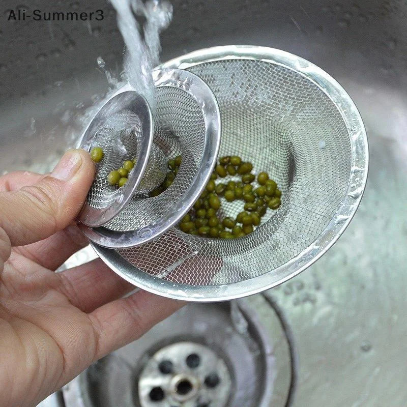 Filtro de fregadero de agua de cocina de acero inoxidable, filtro de drenaje para baño, tapones para el pelo de ducha, accesorios de cocina, 1 ud.