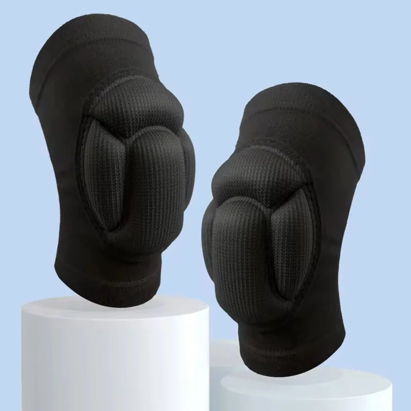 Rodillera deportiva de protección gruesa para hombre y mujer, soporte para gimnasio, equipo de Fitness, Protector de tirantes de baloncesto, almohadillas antideslizantes, 1 par