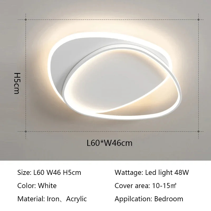 Luces de techo LED redondas modernas para dormitorio Simple, lámparas de estudio para sala de estar, iluminación interior, decoración del hogar, accesorios de lámpara brillante
