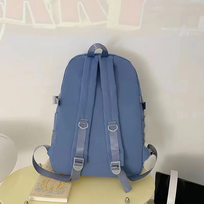 Bolsas populares de la mochila del estudiante de secundaria de las muchachas del color púrpura rosado sin ninguna versión accessoria