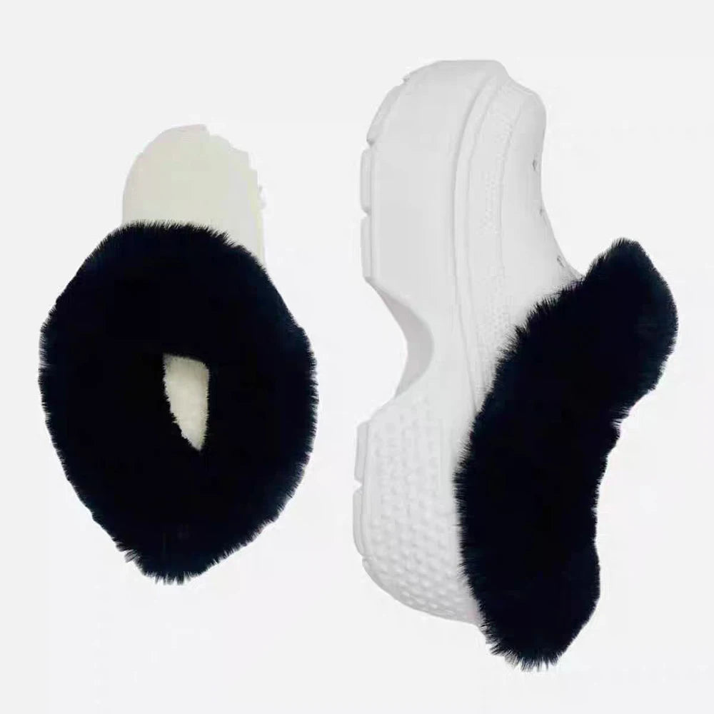 Zapatillas peludas de invierno, plantillas de piel, zuecos para zapatos, forros para zapatos, cubierta de felpa gruesa suave extraíble, forro cálido, 2024