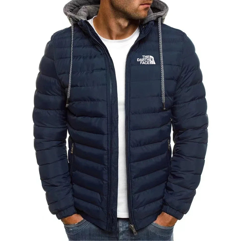 Chaqueta con capucha de hombre, cálida, con cremallera, para invierno, estilo casual, para exteriores, negocios, viajes, corte ajustado, a la moda, 2026