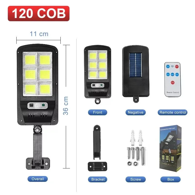 Luces solares 9000000LM 4000W/3000W/1000W, reflector de farola impermeable para exteriores con Sensor de movimiento, lámpara de pared para jardín y patio