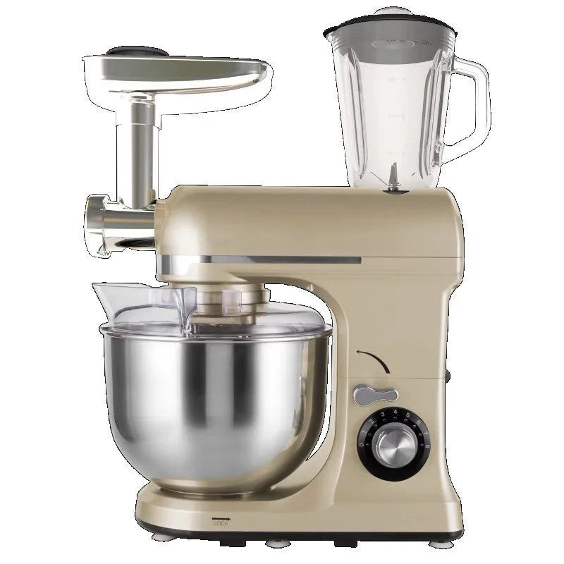 Batidora de Pedestal Multifuncional de 7L y 1300W, Batidora Eléctrica de Alimentos con Licuadora de 1.5L y Picadora de Carne, Suministro de Fábrica